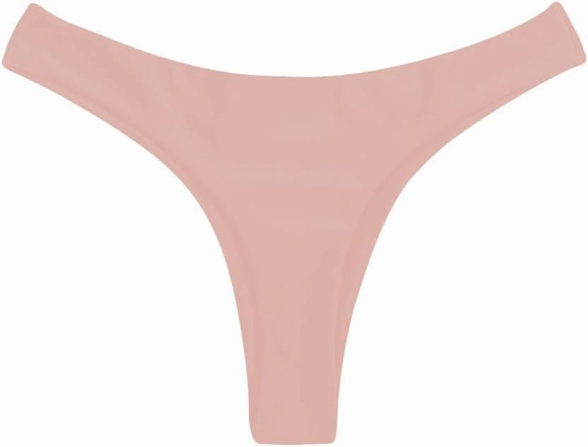 SherryDC Women's Sexy Cheeky Thong Brazilian Cut Low Rise High Leg Bikini Bottom