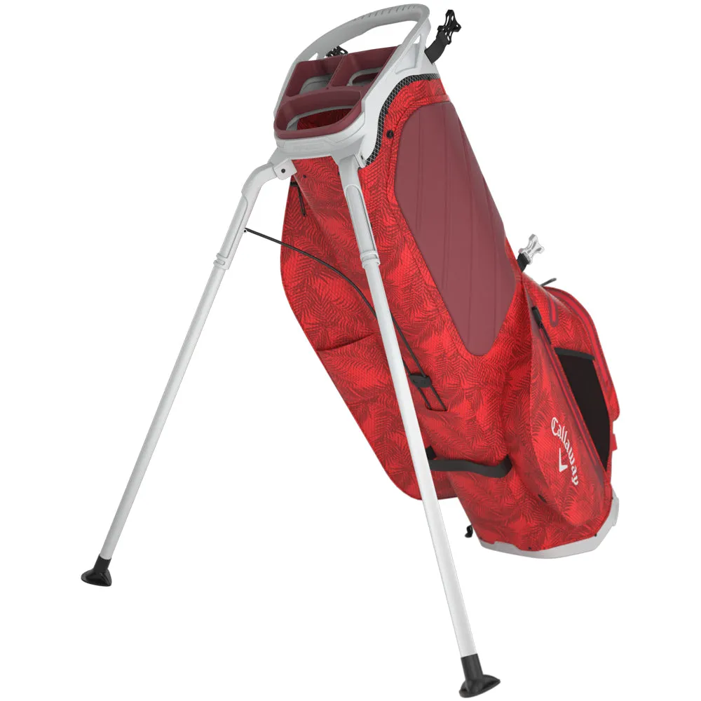 Callaway Fairway C HD Stand Bag - Red Palms/Light Grey, Luxury golf accessories