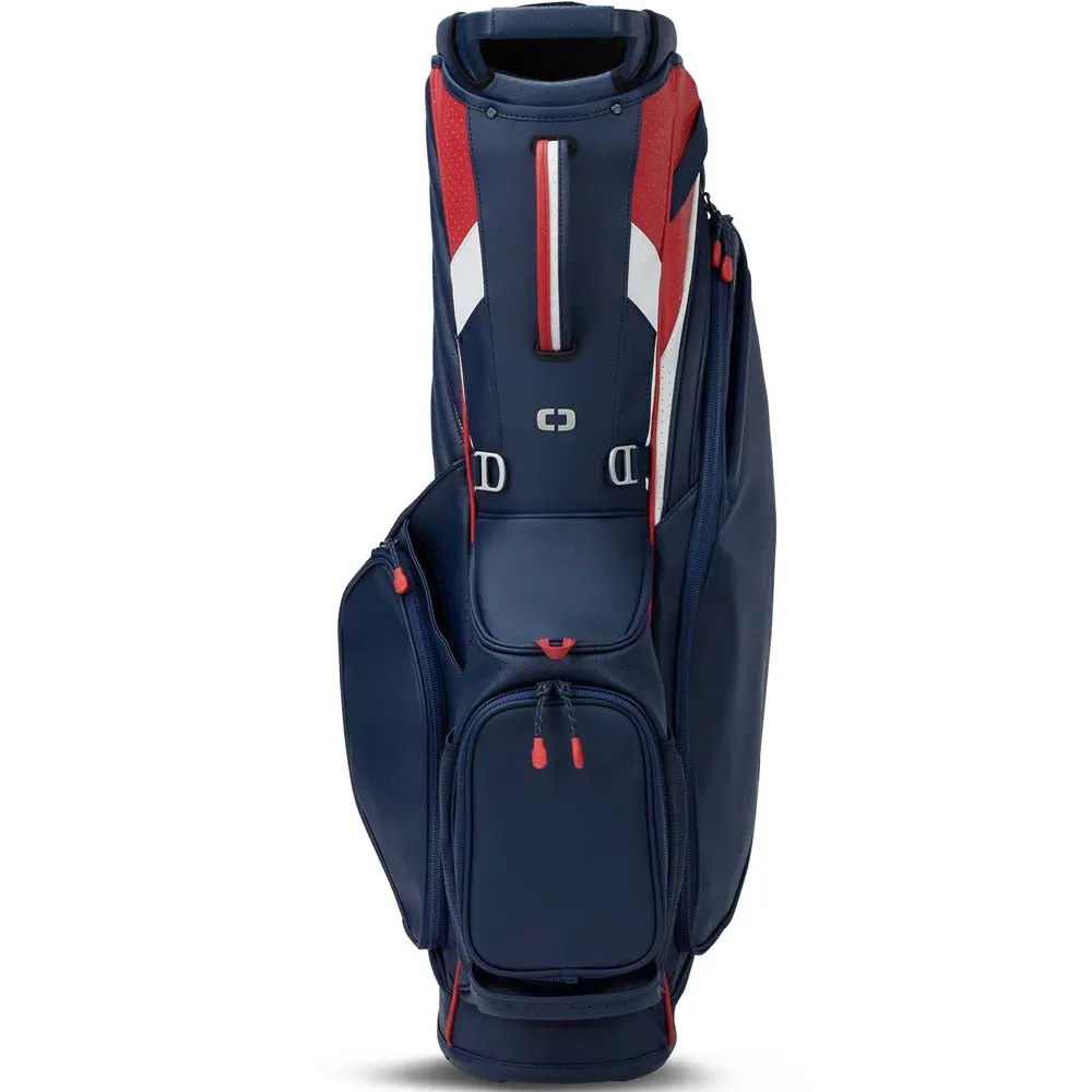 OGIO Shadow Stand Bag - Red/White/Blue, Waterproof golf jacket