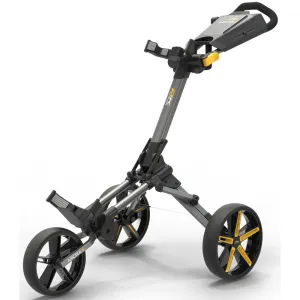 Shop the Hype PowaKaddy Micra 3-Wheel Push Trolley - Gunmetal/Yellow Quick Buy, Luxury golf accessories
