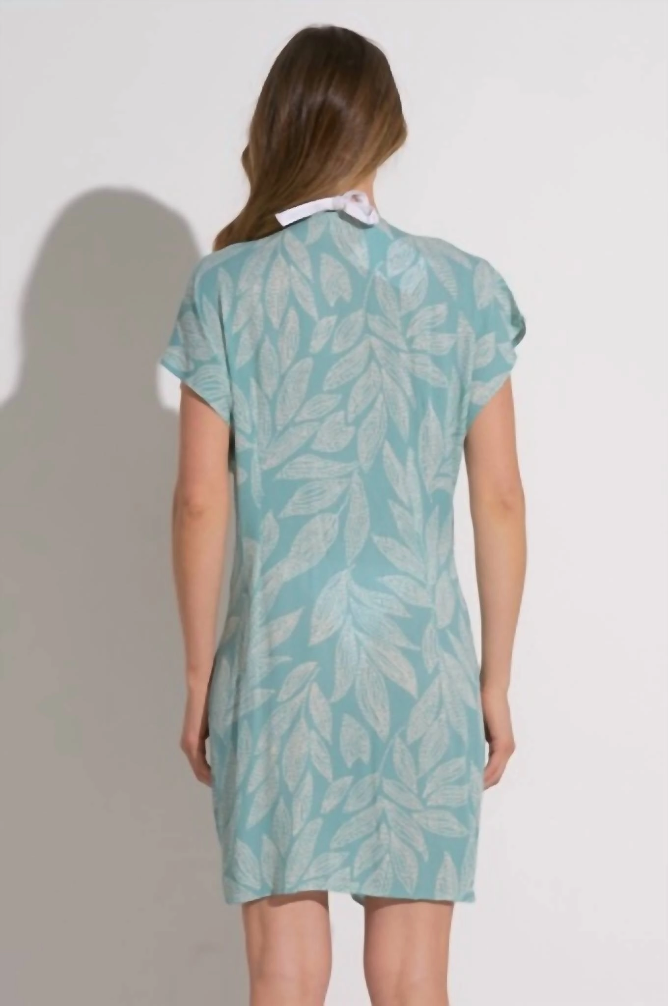 Short Front Wrap Coverup In Teal