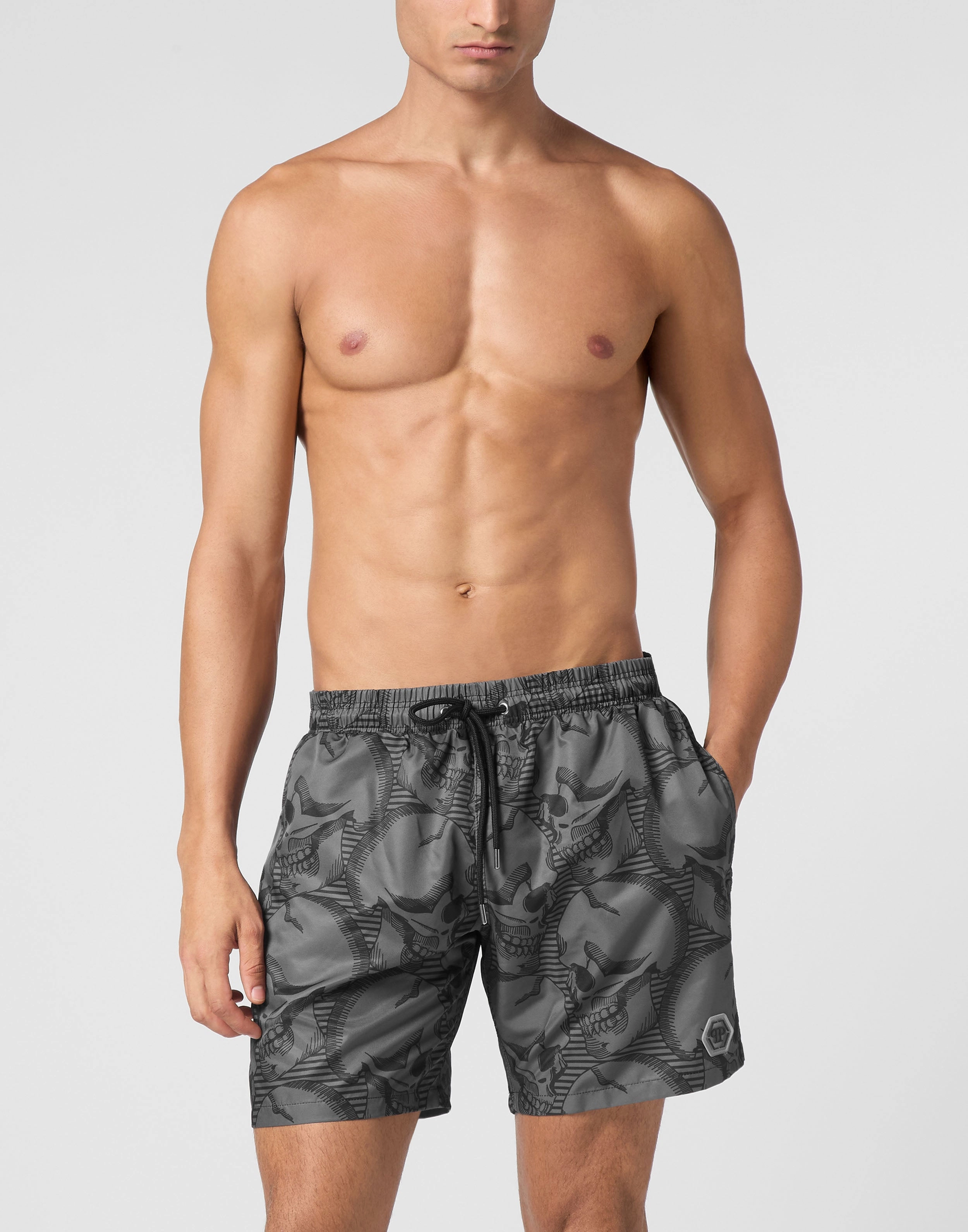Short Swim Boxer Skull
