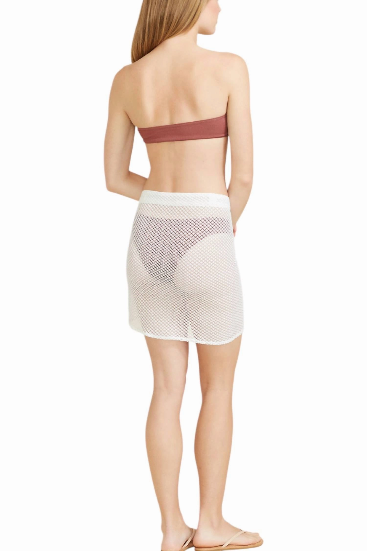 Sicily Sarong In White Crochet