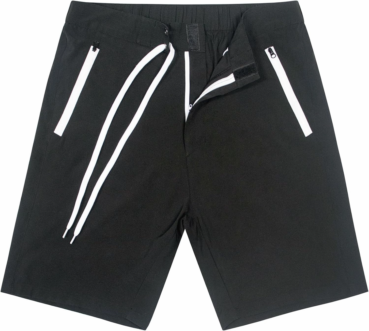 SILKWORLD Men's Swim Trunks Quick-Dry Board Shorts 9" Bathing Suits with Zipper Pockets - No Mesh Liner