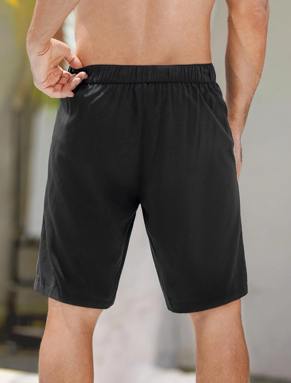 SILKWORLD Men's Swim Trunks Quick-Dry Board Shorts 9" Bathing Suits with Zipper Pockets - No Mesh Liner