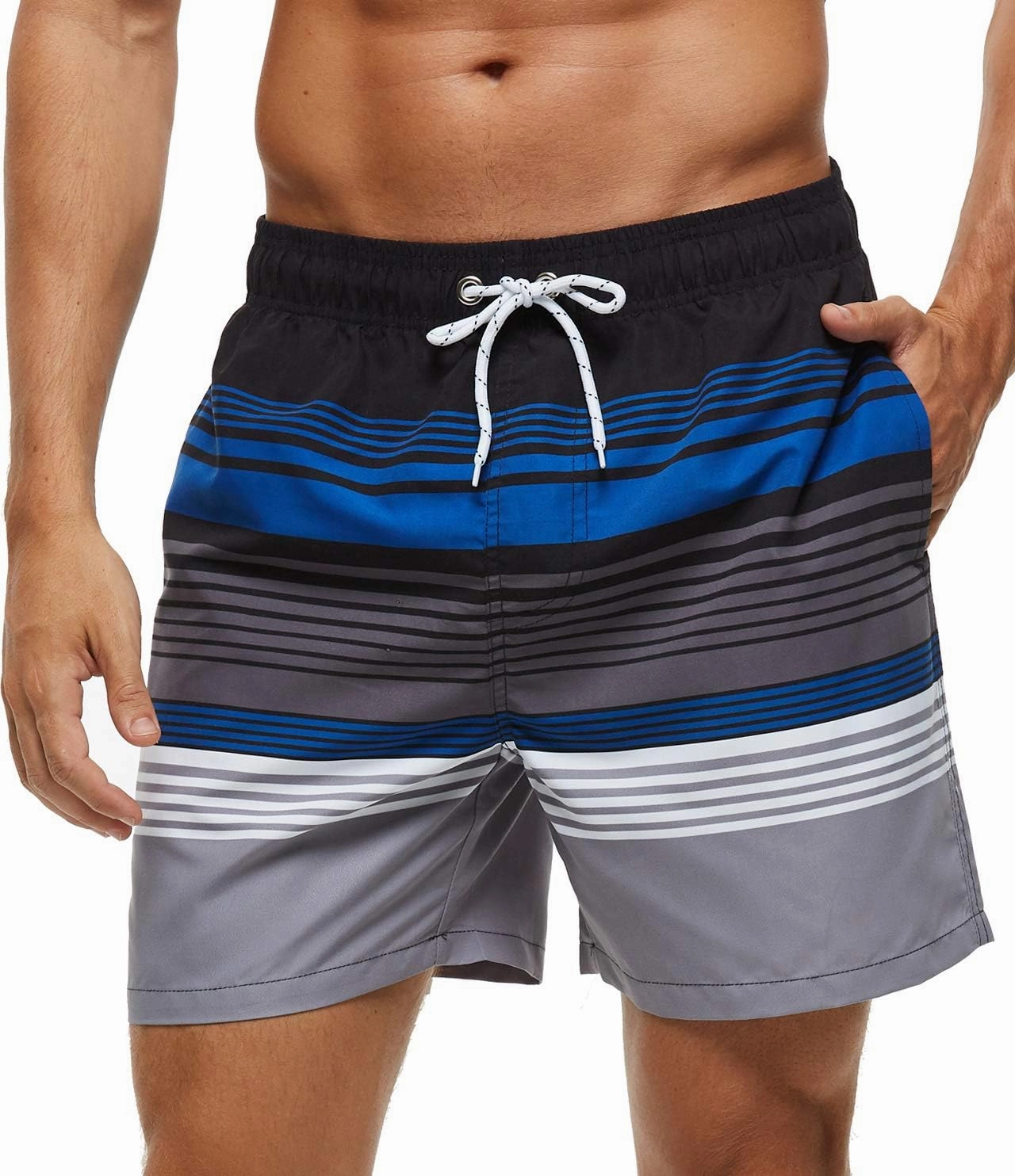 SILKWORLD Men's Swim Trunks Quick Dry Shorts with Pockets