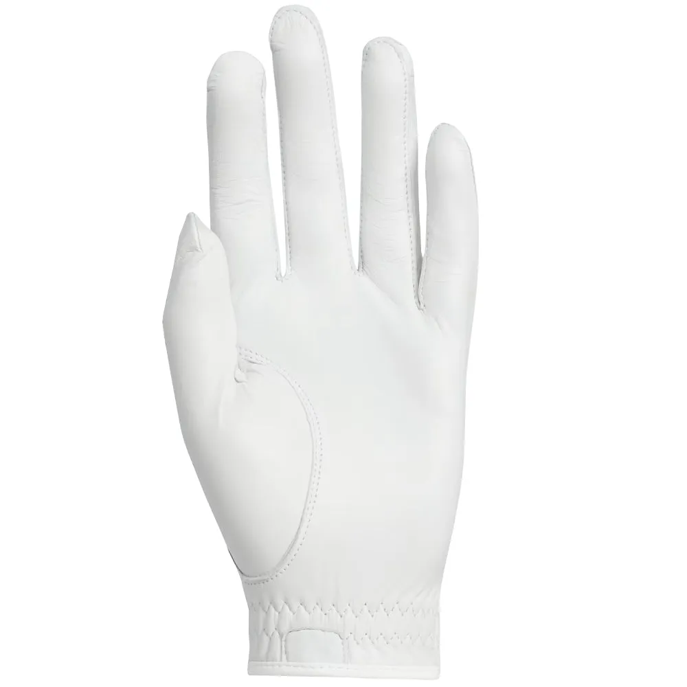 adidas Pro Leather Glove - White/Black, Recycled golf balls