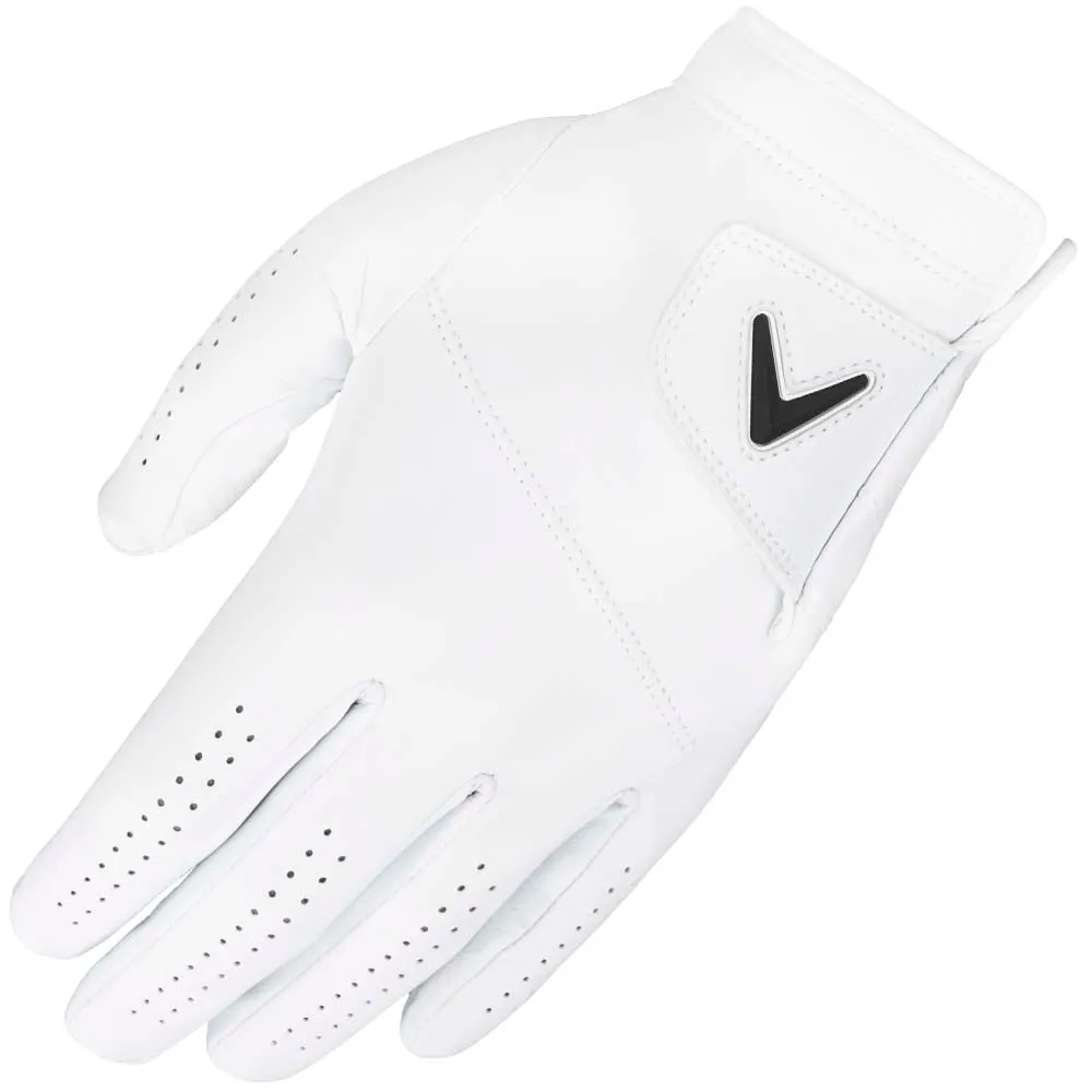 Simple. Smart. Powerful. Callaway Tour Authentic '25 Glove - White Everyday Essential, Soft feel golf balls