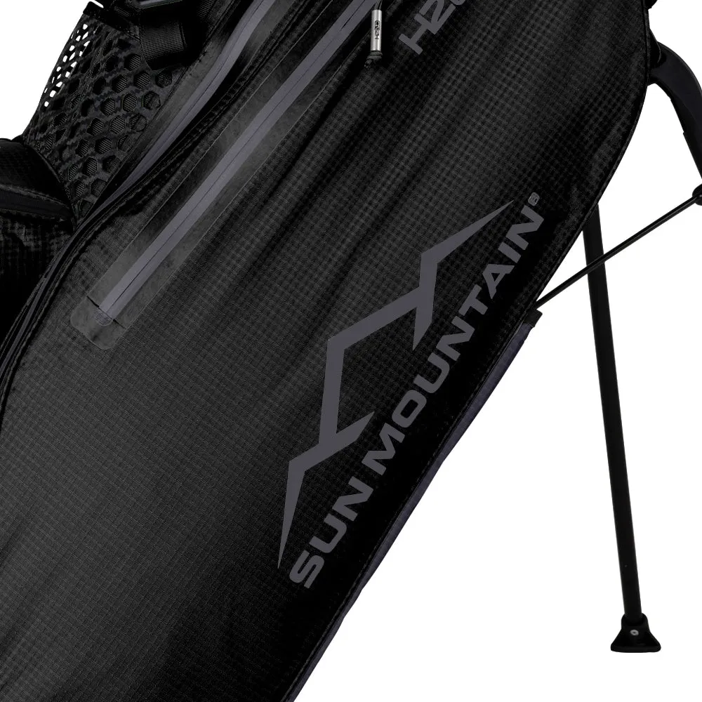 Sun Mountain H2NO 14-Way Lite Waterproof Stand Bag - Steel/Black, Golf club cleaner, Golf stretching straps, Personalized golf tees