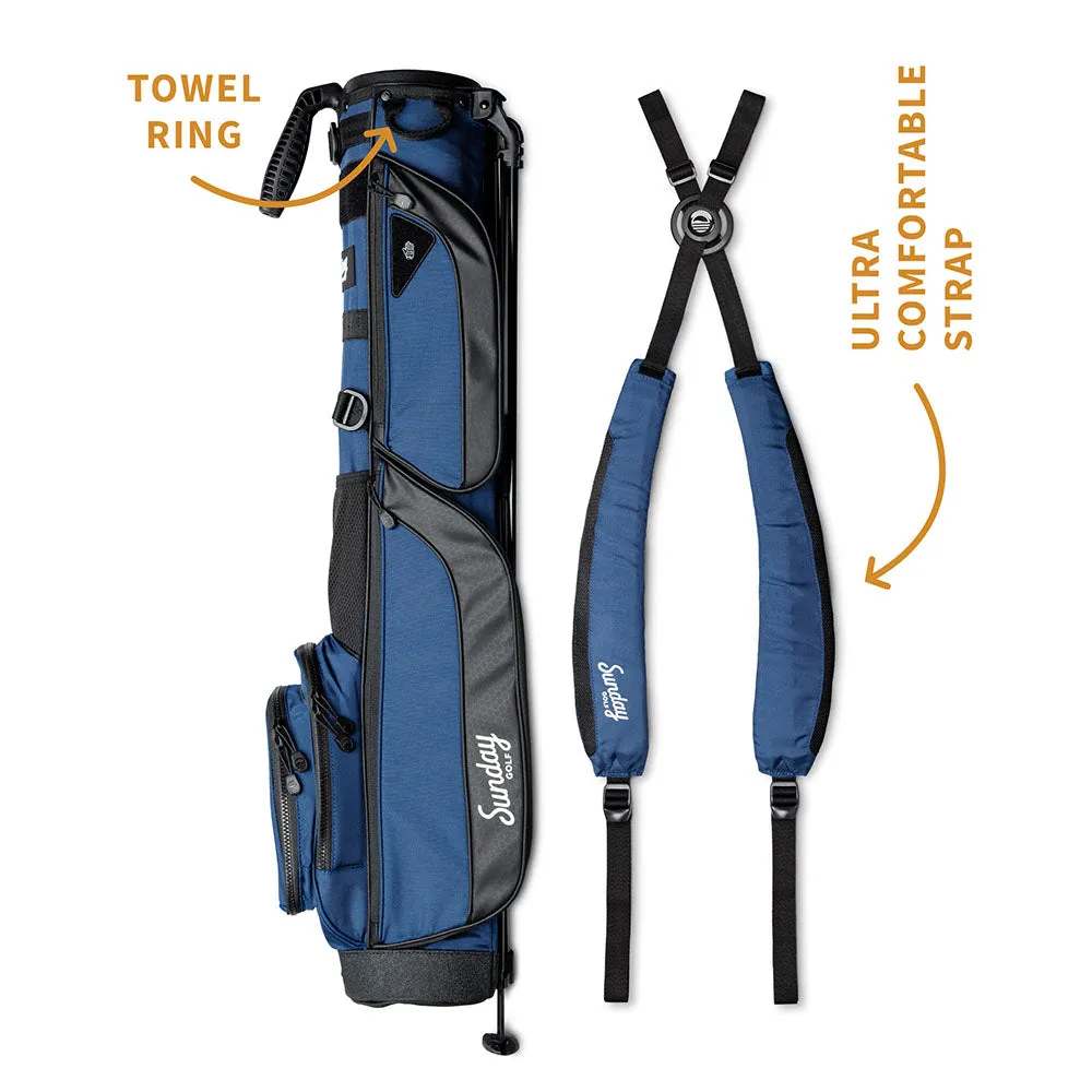 Sunday Golf Loma XL Pencil Stand Bag - Cobalt Blue, Titleist Pro V1 golf balls