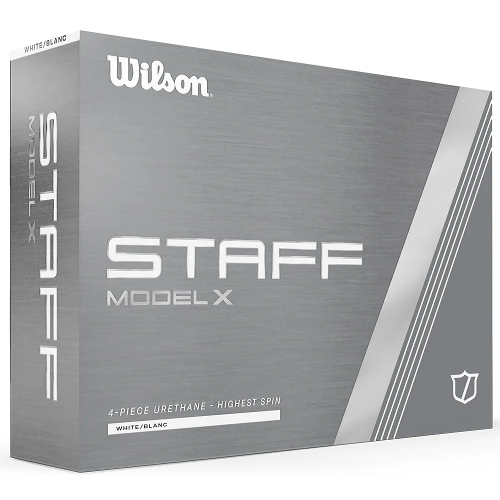 Wilson Staff Model X Golf Balls - White - Double Dozen, Recycled golf balls, Golf cart bag with 14 dividers, Biodegradable golf balls
