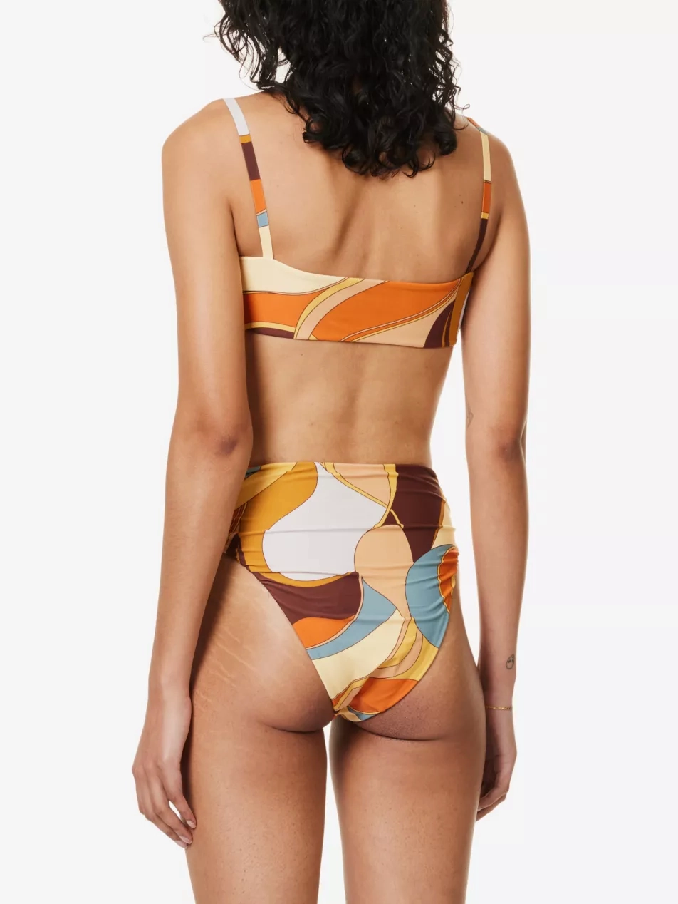 SIR. Vista Abstract Print Bandeau Bikini Top