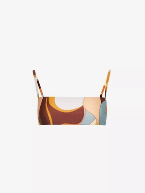 SIR. Vista Abstract Print Bandeau Bikini Top