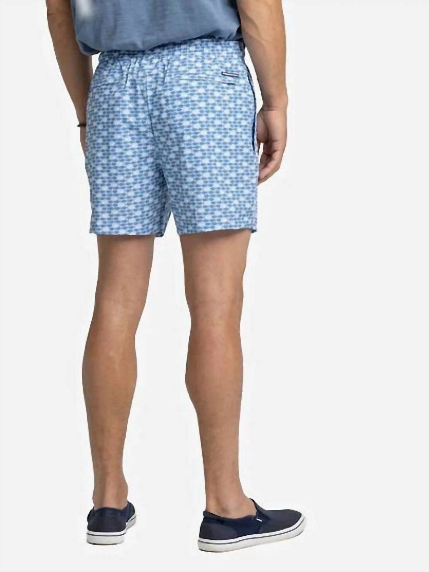 Skipping Jacks Heather Swim Trunk In Heather Clearwater Blue