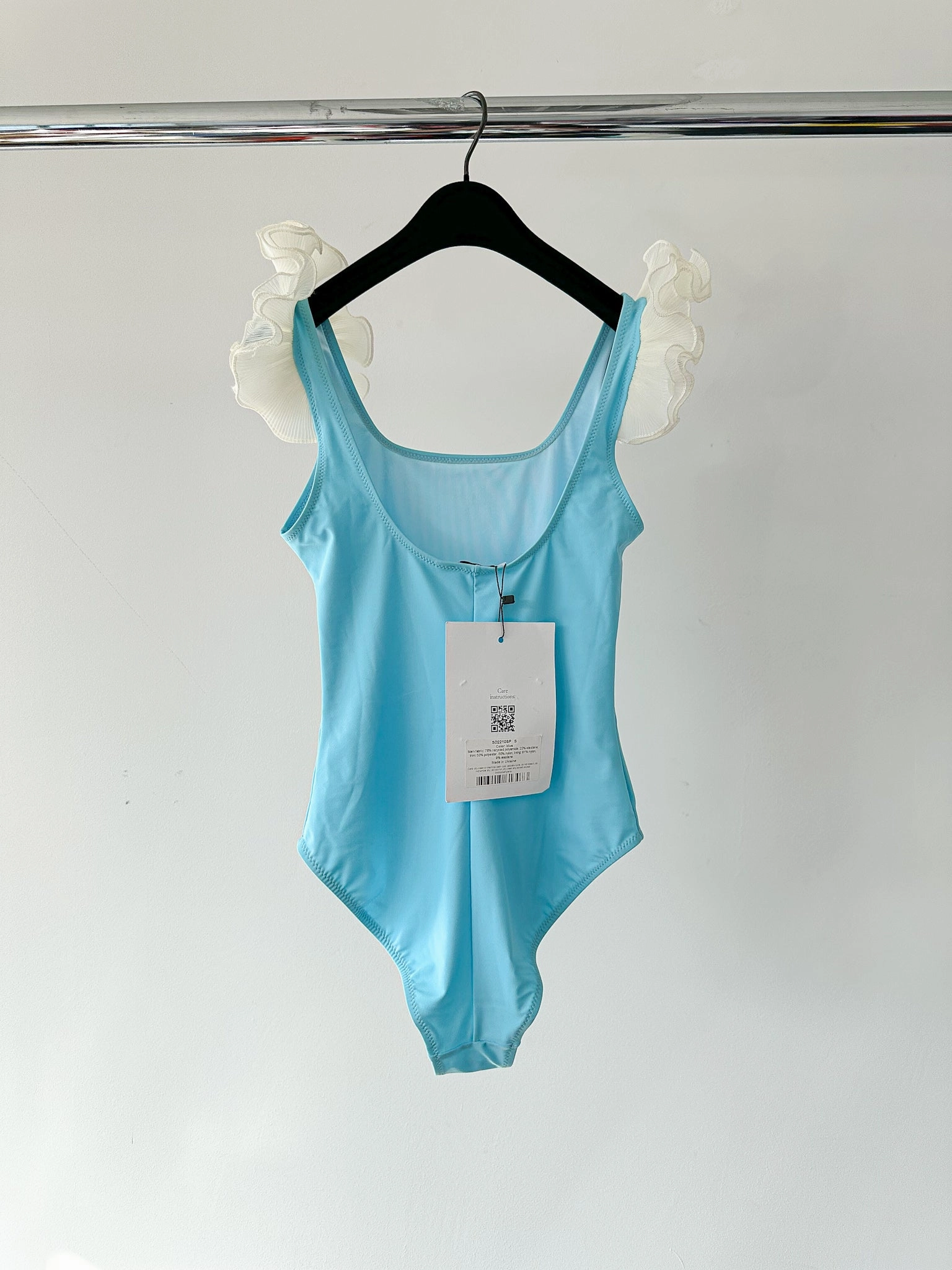 Sleeper Ariel Blue Organza Ruffle Trim Swimsuit