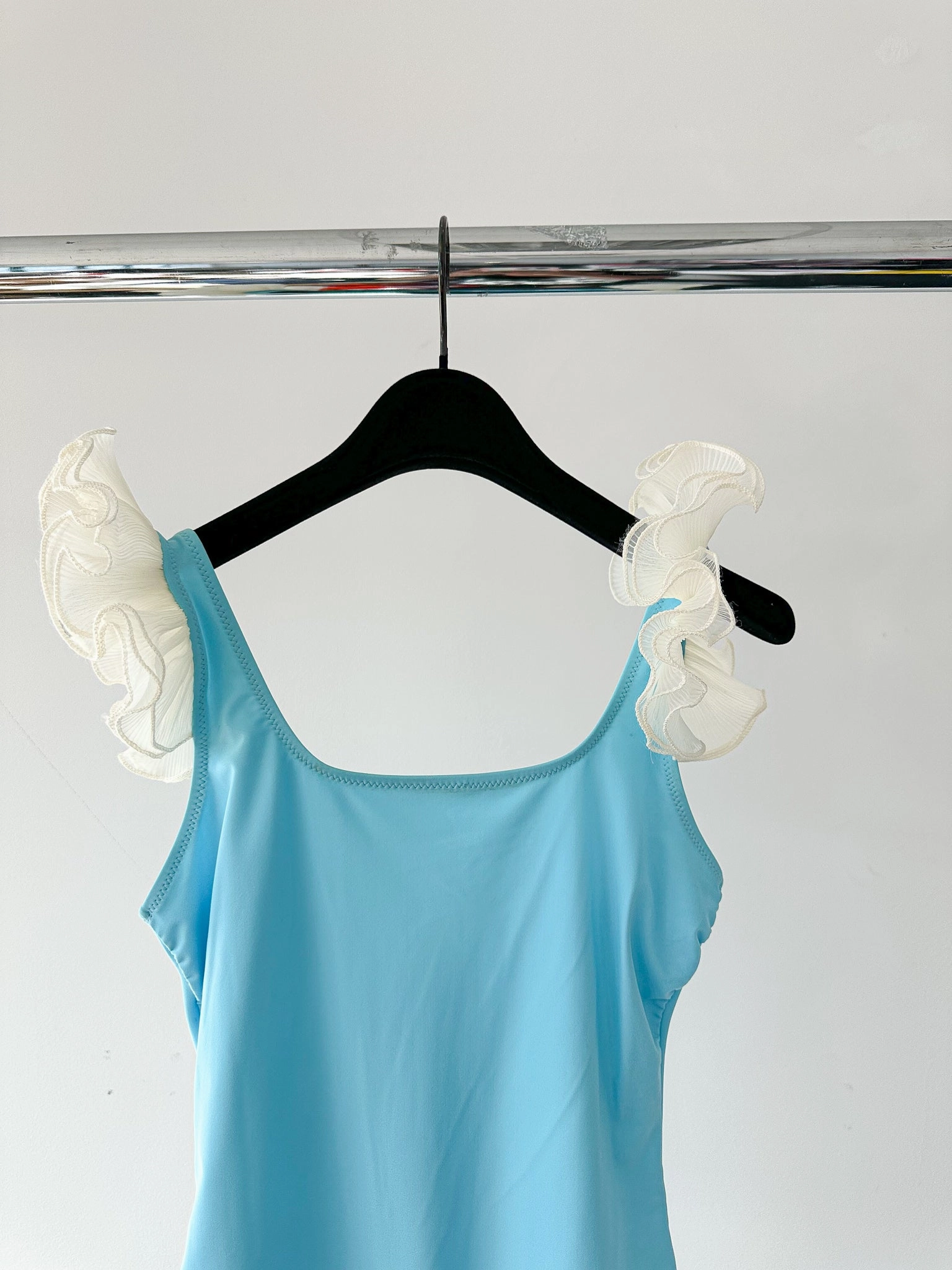 Sleeper Ariel Blue Organza Ruffle Trim Swimsuit