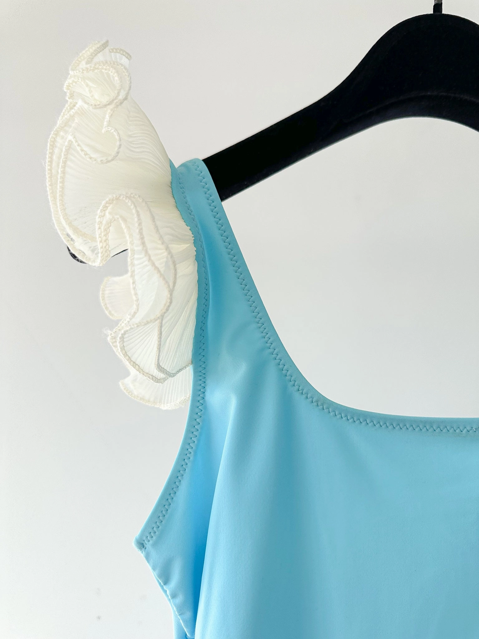 Sleeper Ariel Blue Organza Ruffle Trim Swimsuit