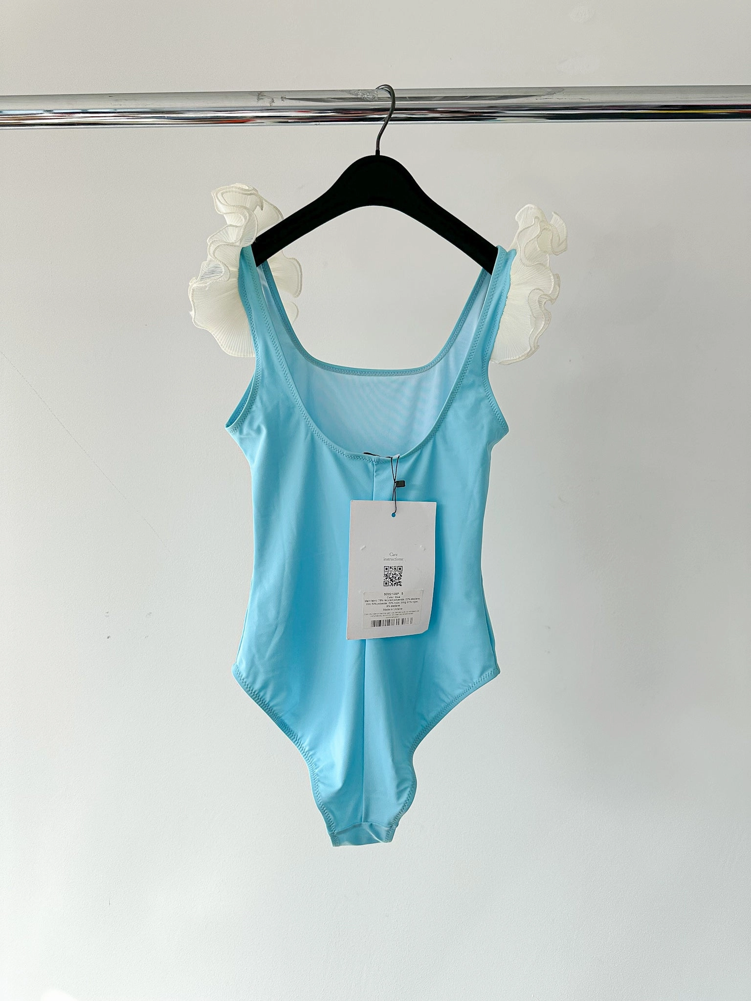 Sleeper Ariel Blue Organza Ruffle Trim Swimsuit
