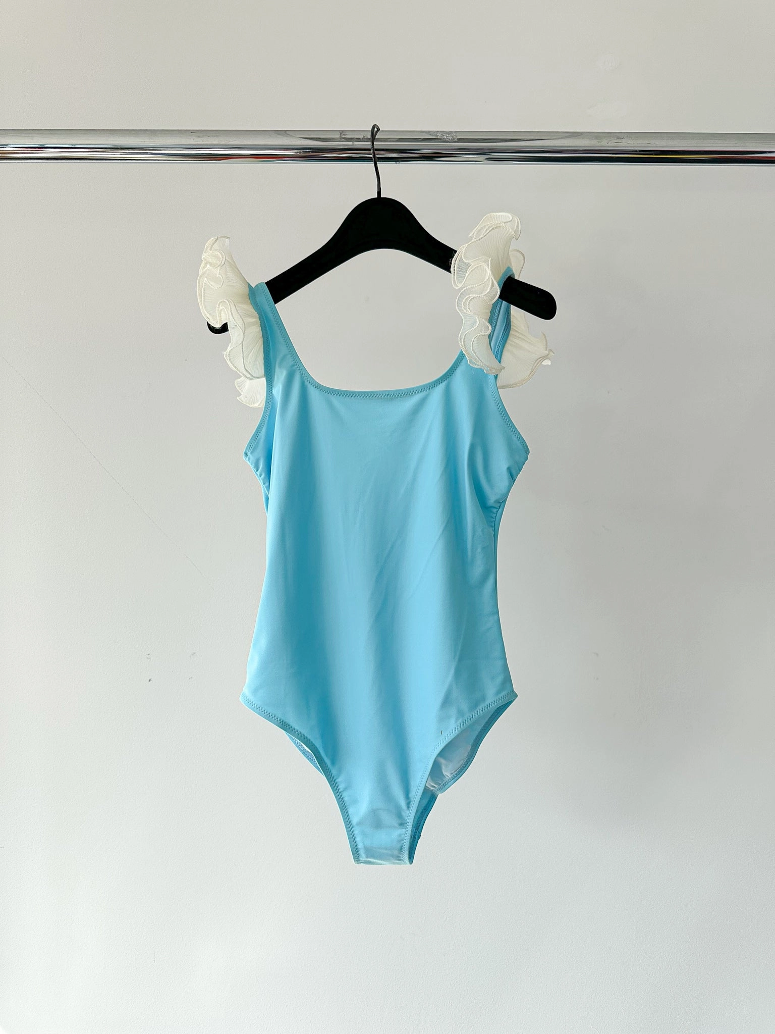Sleeper Ariel Blue Organza Ruffle Trim Swimsuit
