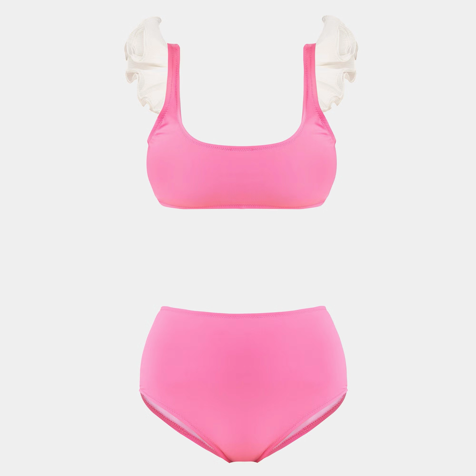 Sleeper Ariel Pink Ruffle Trim Bikini Top