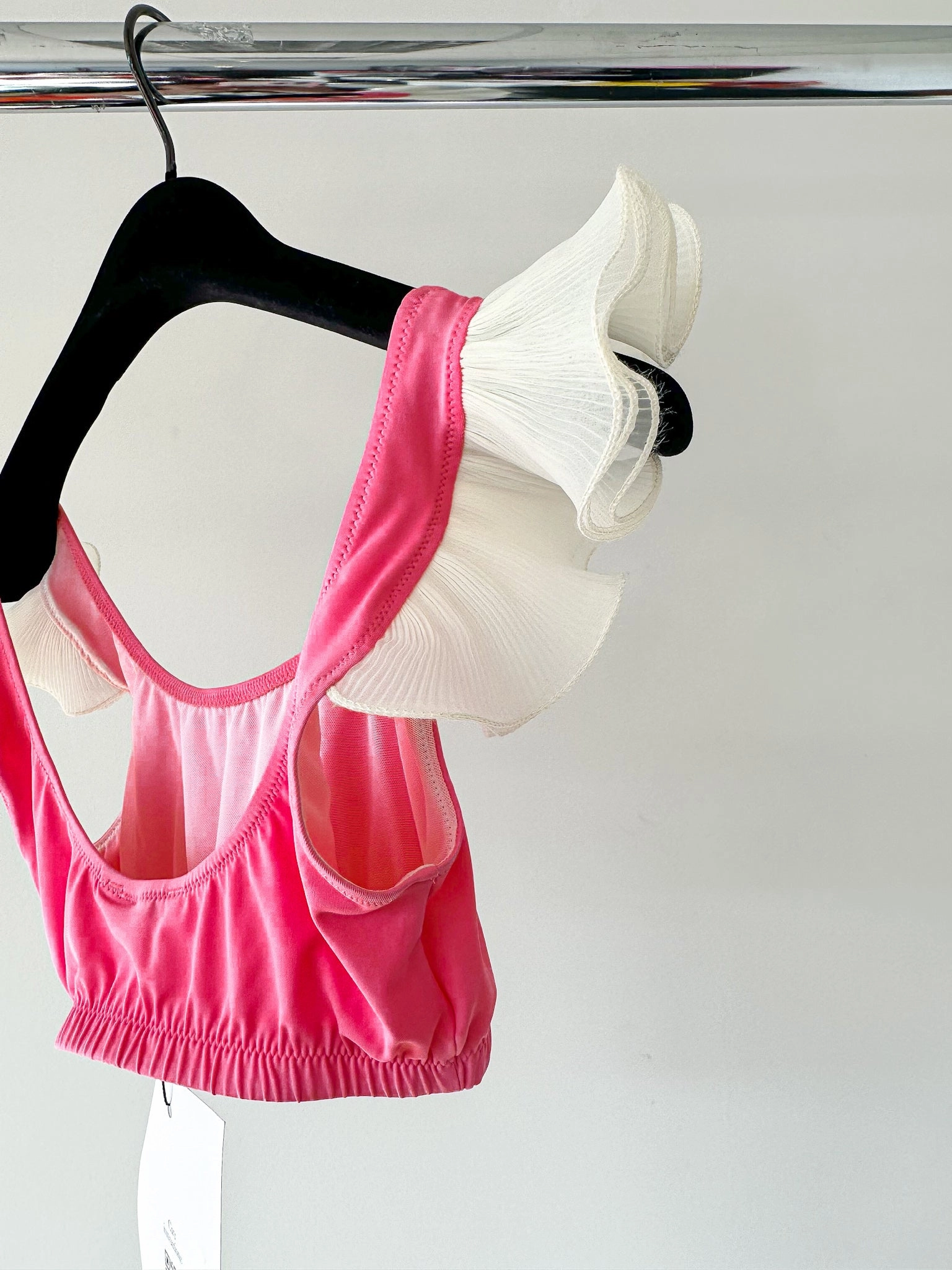Sleeper Ariel Pink Ruffle Trim Bikini Top