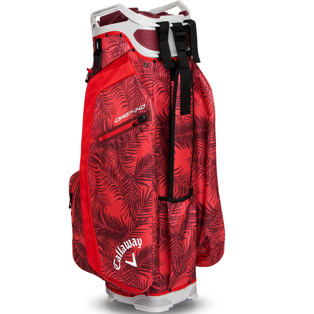 Callaway Org 14 HD Waterproof Cart Bag - Red Palms/Light Grey, Compression golf socks