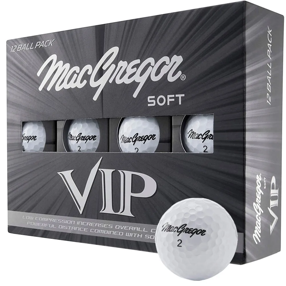 Smart Pick MacGregor VIP Golf Balls - White - 12 Pack Popular Choice, Golf travel essentials, Lightweight golf shoes
