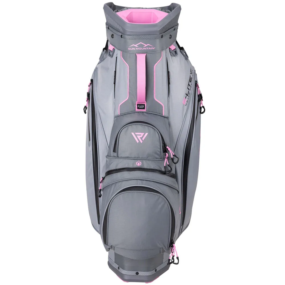 Sun Mountain E-Lite Cart Bag - Nickel/Cadet/Pink, Golf ball stamp kit, Golf training aid