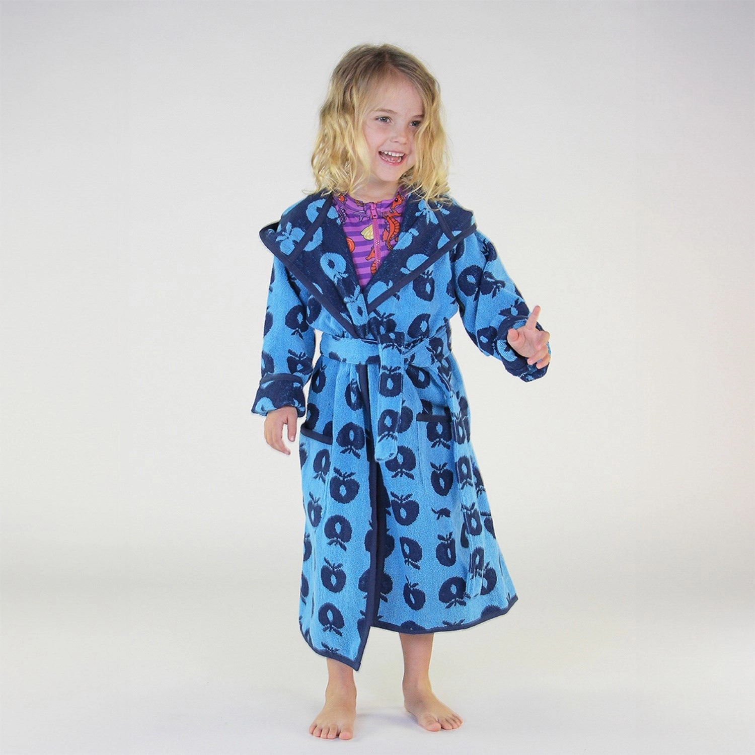 Smfolk Blue Grotto Bathrobe With Apples