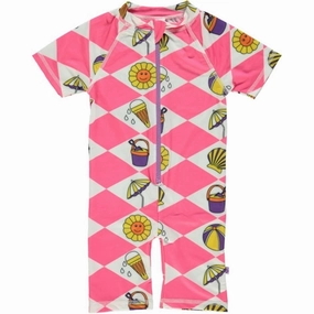 Smfolk Pink Summer Vacation Swim Suit