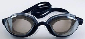Snake & Pig Basilisk Swimming Goggles, Comfortable Fit for Adult Men Women Youth Kids Children (Black with clear metallized lens)