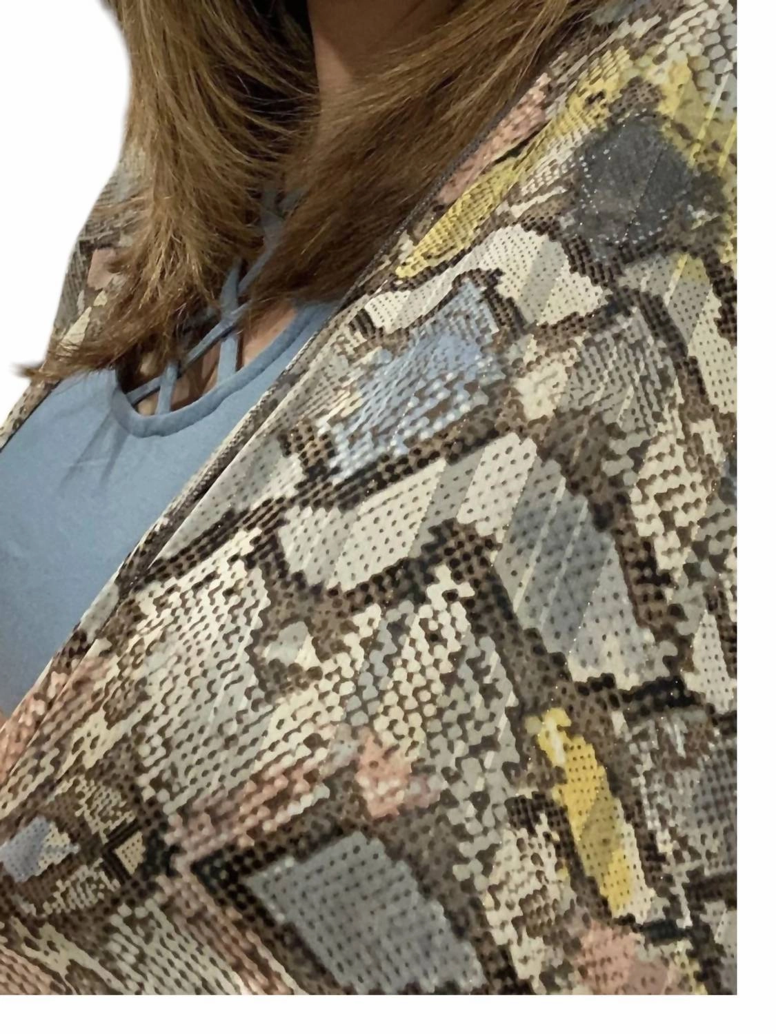 Snakeskin Kimono In Brown Multi