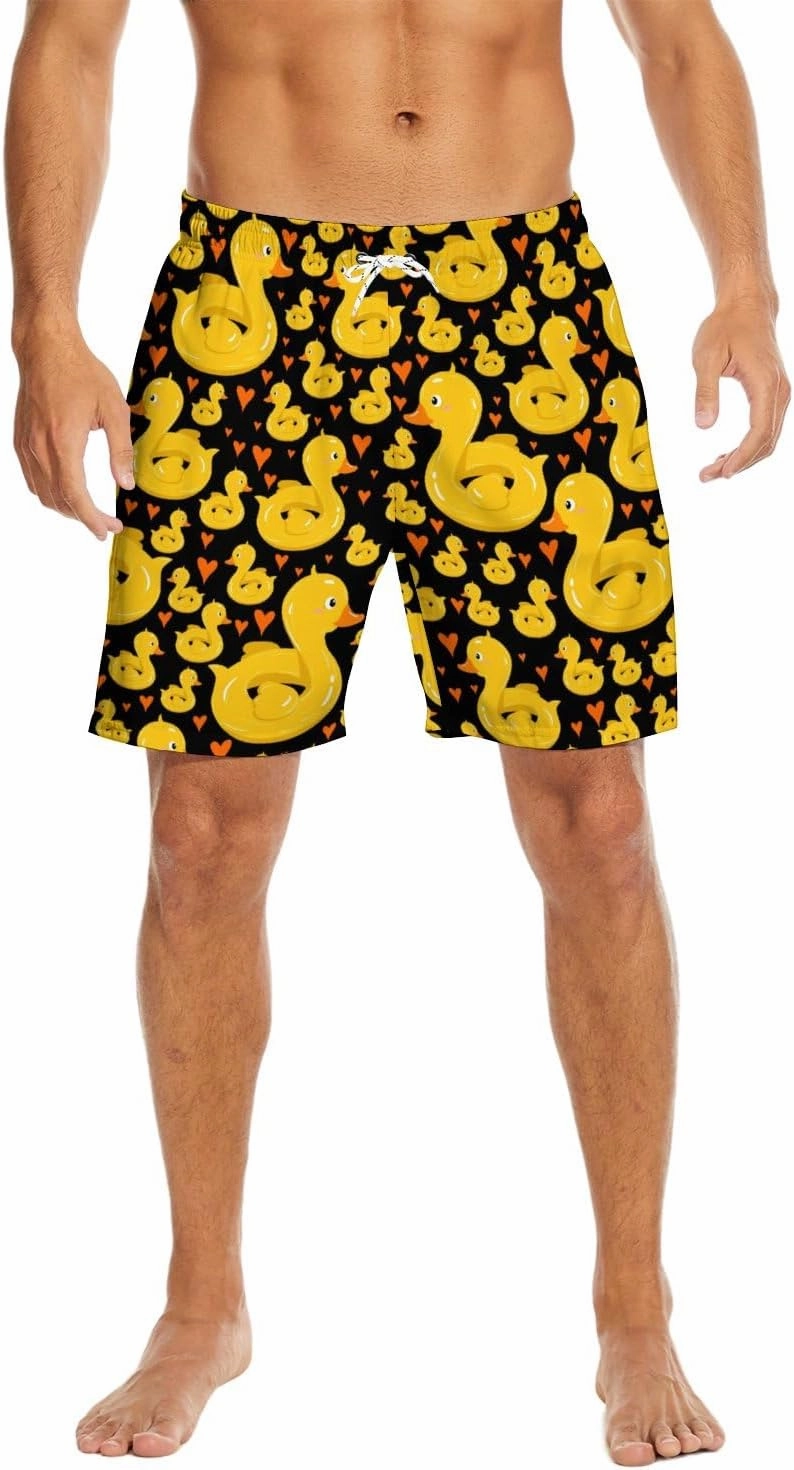 Socira Men's Swim Trunks with Compression Liner, Quick Dry Mens 2 in 1 Swimming Trunks Men Beach Bathing Suits Swimsuit