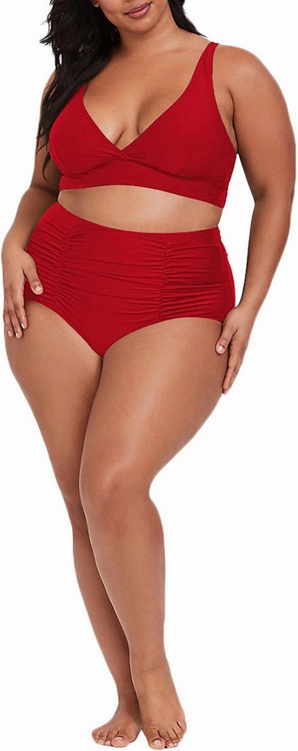 Sovoyontee Women's 2 Piece Plus Size High Waisted Swimsuit Bathing Suit