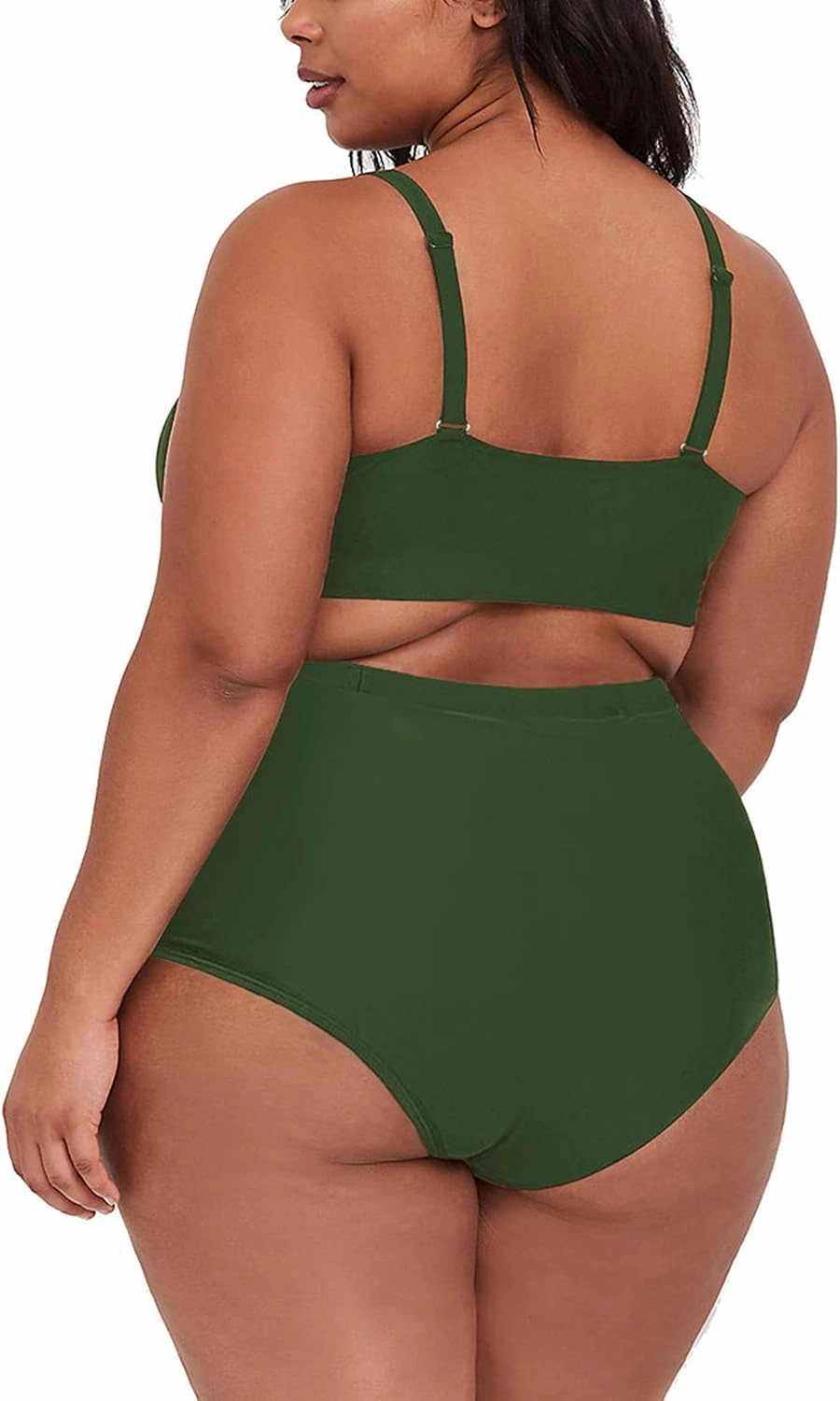 Sovoyontee Women's 2 Piece Plus Size High Waisted Swimsuit Bathing Suit