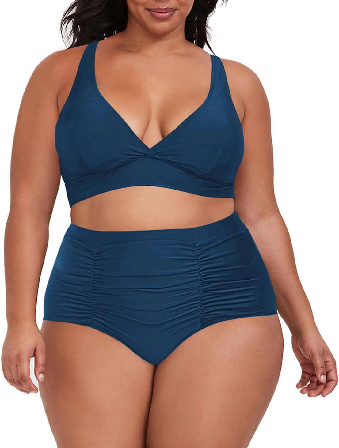 Sovoyontee Women's 2 Piece Plus Size High Waisted Swimsuit Bathing Suit