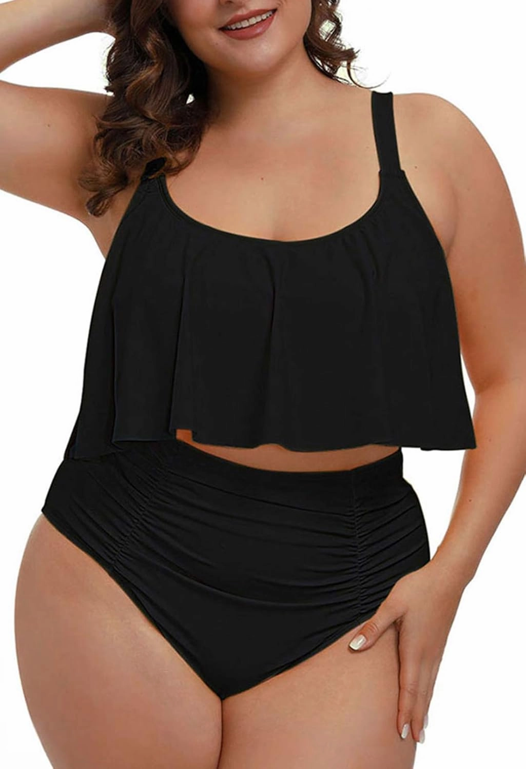 Sovoyontee Women's 2 Piece Plus Size High Waisted Swimsuit Bathing Suit