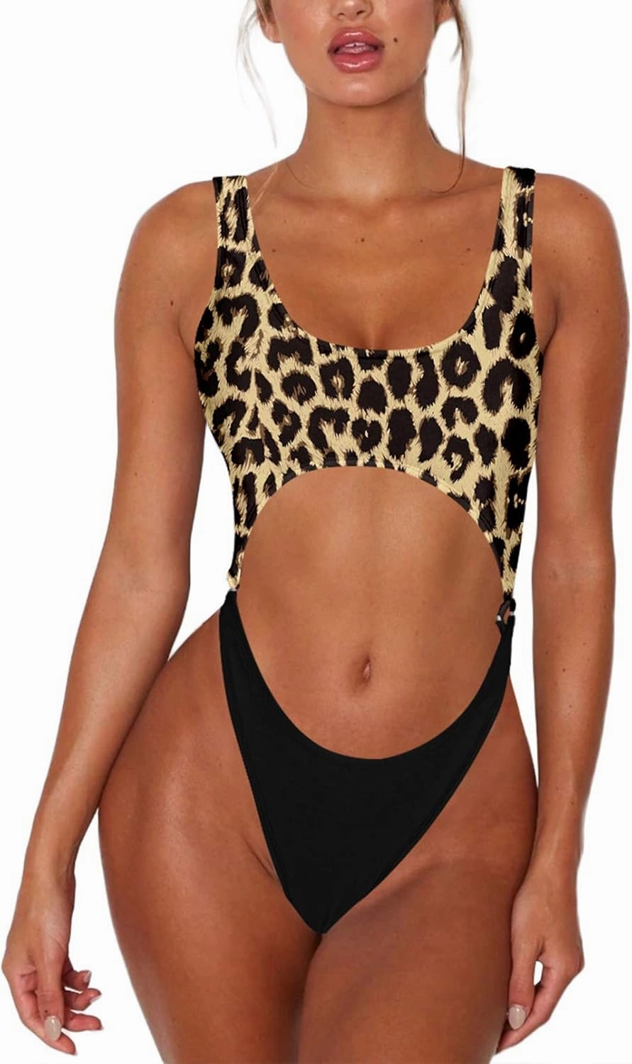 Sovoyontee Women's Sexy One Piece Swimsuits Cheeky Thong Bikini Bathing Suit