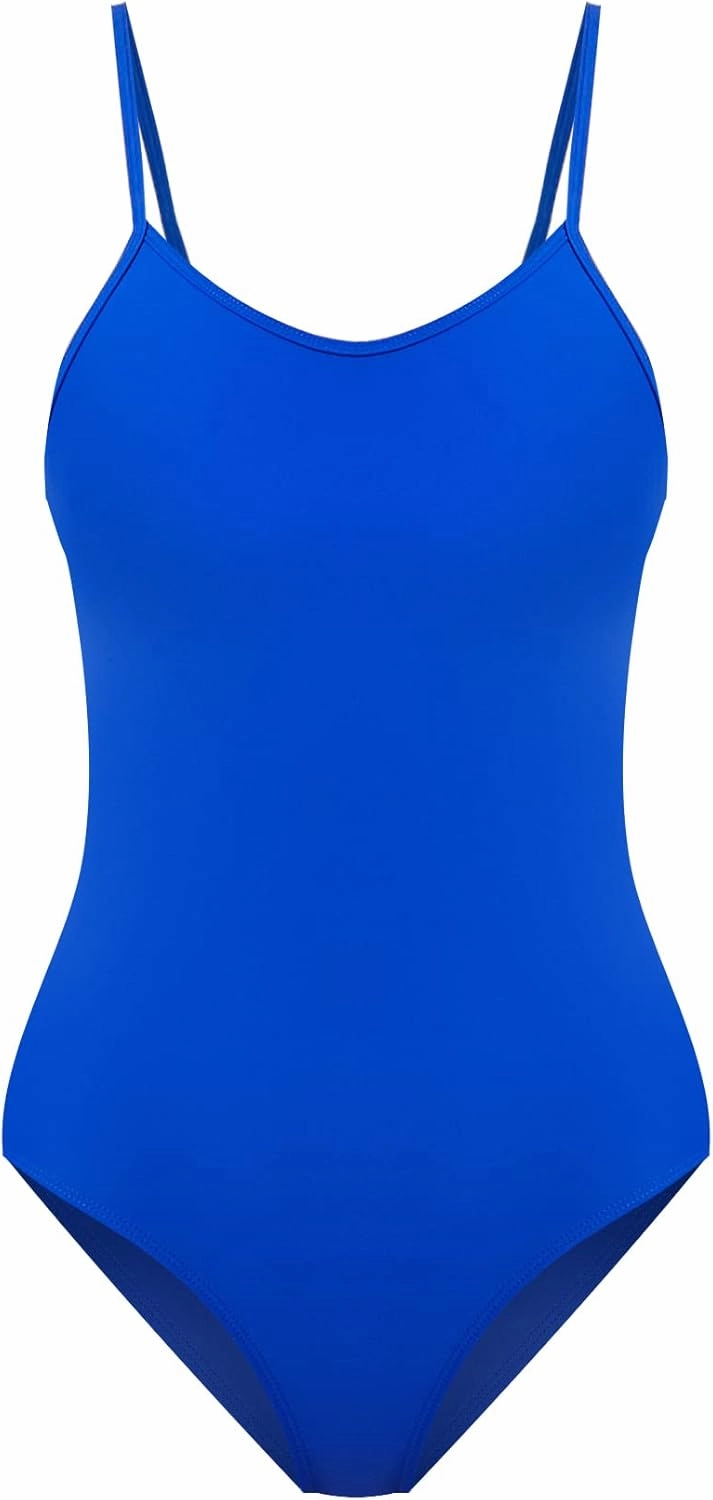 speerise Retro Criss Cross Back Onepiece Swimsuit, Adjustable Strap Swimwear