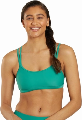 Sporti Swimsuits Bikini Tops for Women, Double Cross & Round Neckline, Swim Top Bathing Suits, Women Bralette Swim Top