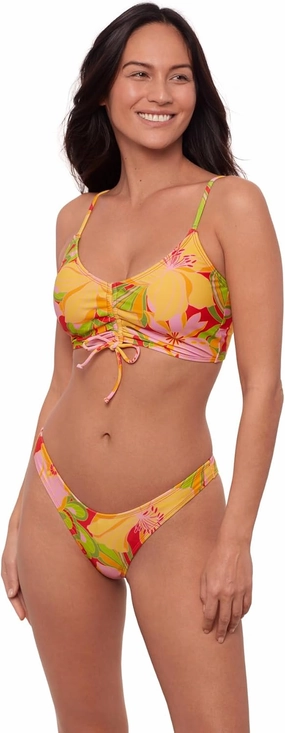 Sports Illustrated Women's Shirred Tie Midkini Top