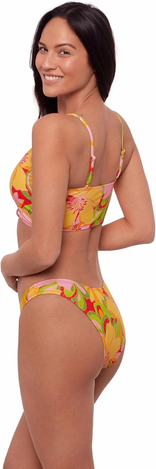 Sports Illustrated Women's Shirred Tie Midkini Top