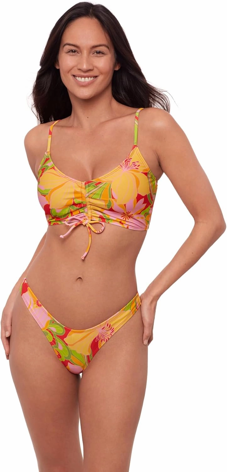 Sports Illustrated Women's Shirred Tie Midkini Top