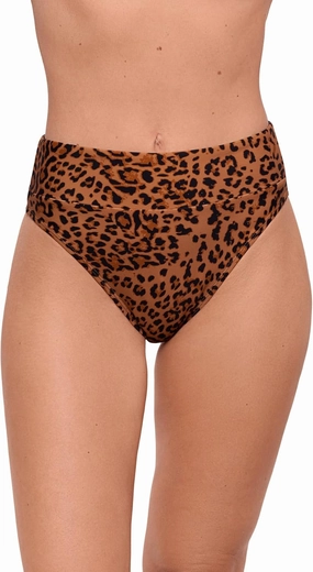 Sports Illustrated Women's Standard Wide Band Leg High Waist Bikini Bottom