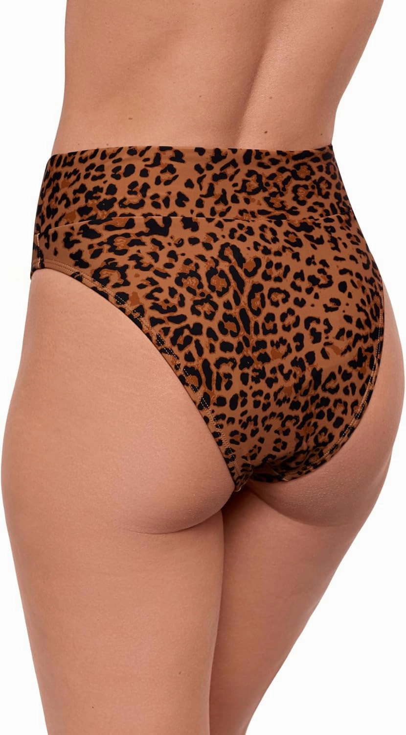 Sports Illustrated Women's Standard Wide Band Leg High Waist Bikini Bottom