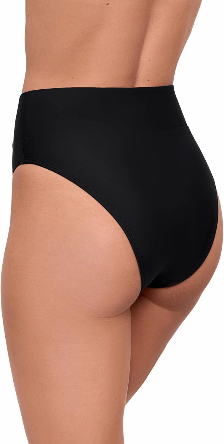 Sports Illustrated Women's Standard Wide Band Leg High Waist Bikini Bottom