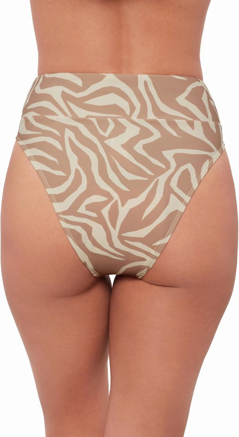Sports Illustrated Women's Standard Wide Band Leg High Waist Bikini Bottom