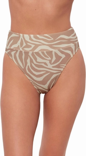 Sports Illustrated Women's Standard Wide Band Leg High Waist Bikini Bottom