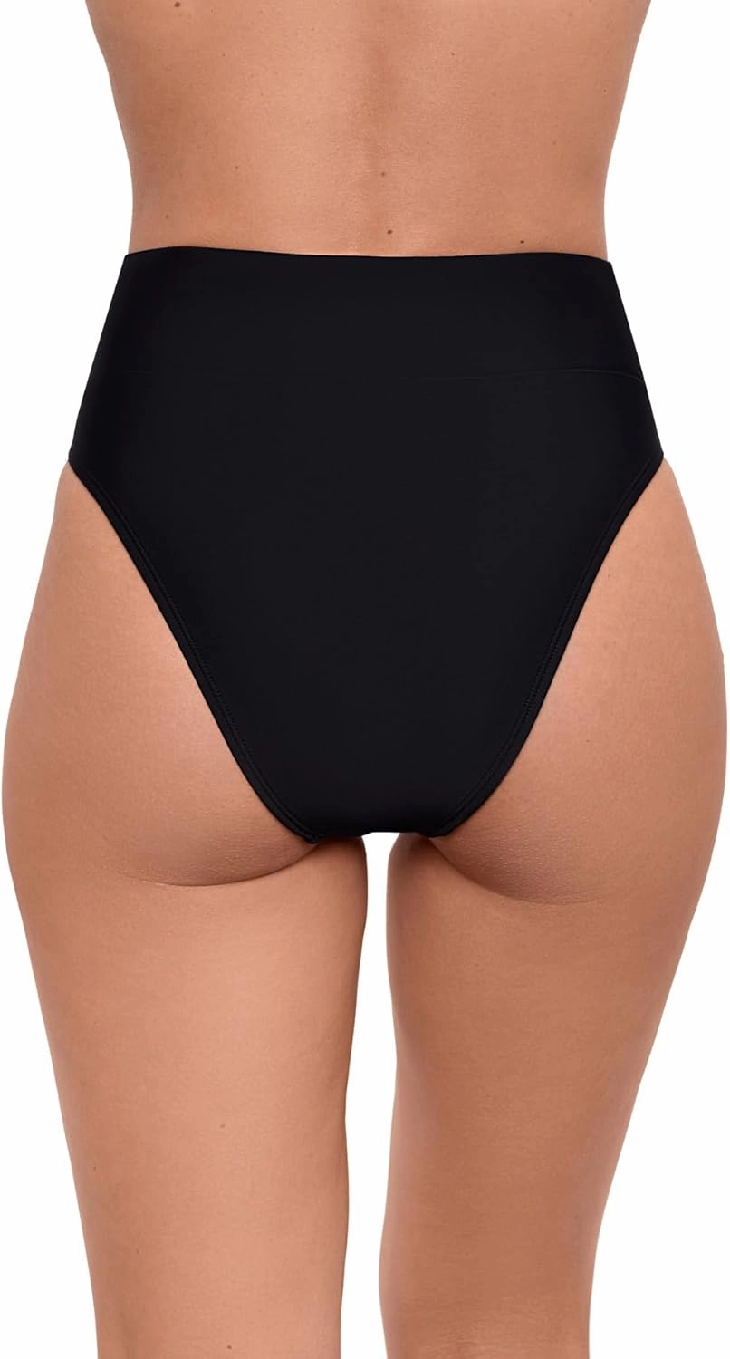 Sports Illustrated Women's Standard Wide Band Leg High Waist Bikini Bottom