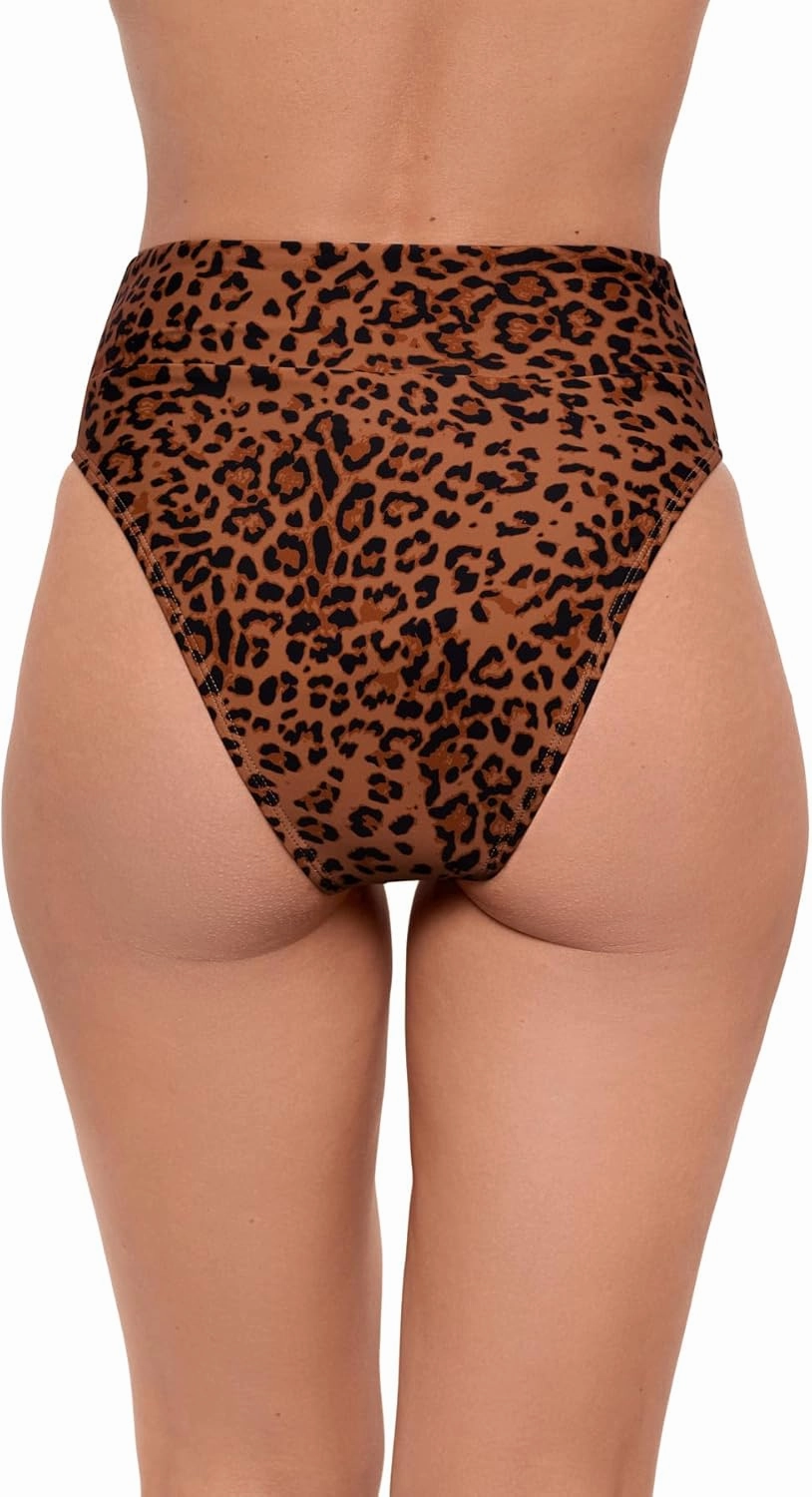 Sports Illustrated Women's Standard Wide Band Leg High Waist Bikini Bottom